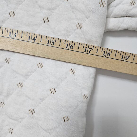 Madewell Quilted Swing Sweatshirt Women's XXS Ivory Crewneck Pullover VGUC - Picture 6 of 8